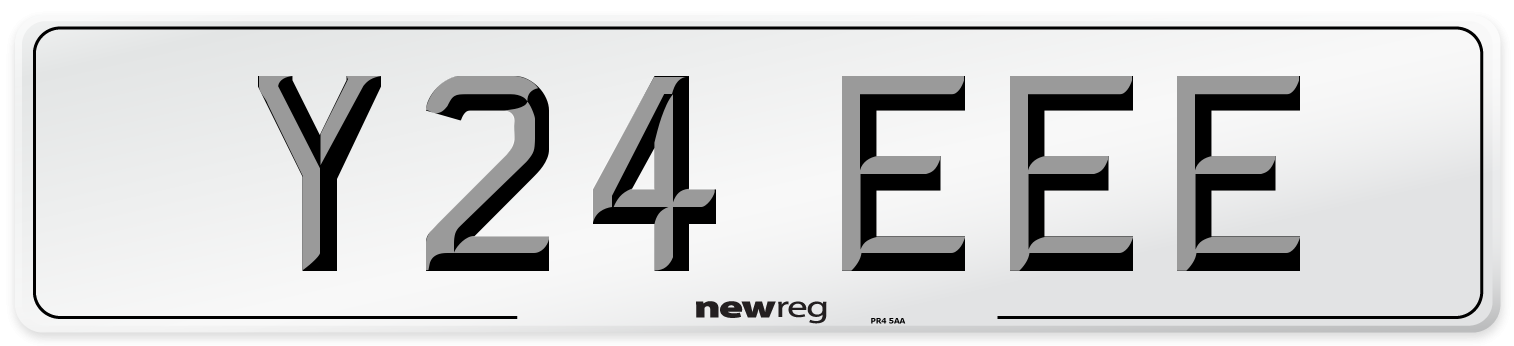 Y24 EEE Number Plate from New Reg